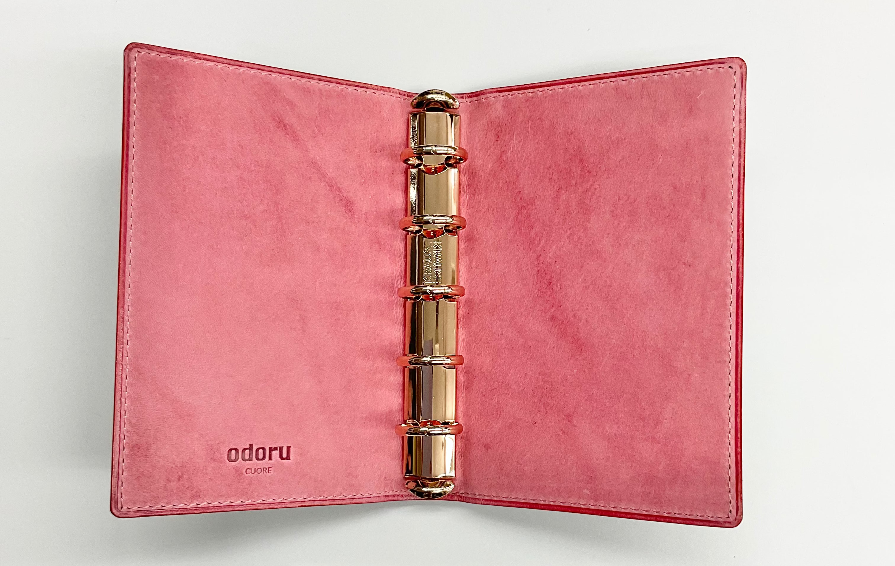 CUORE<br>LOAPAD コードバン<br>×アマゾニア<br>ミニ5 16mm ノート<br>ローズゴールドリング<br>限定生産商品<No.10>