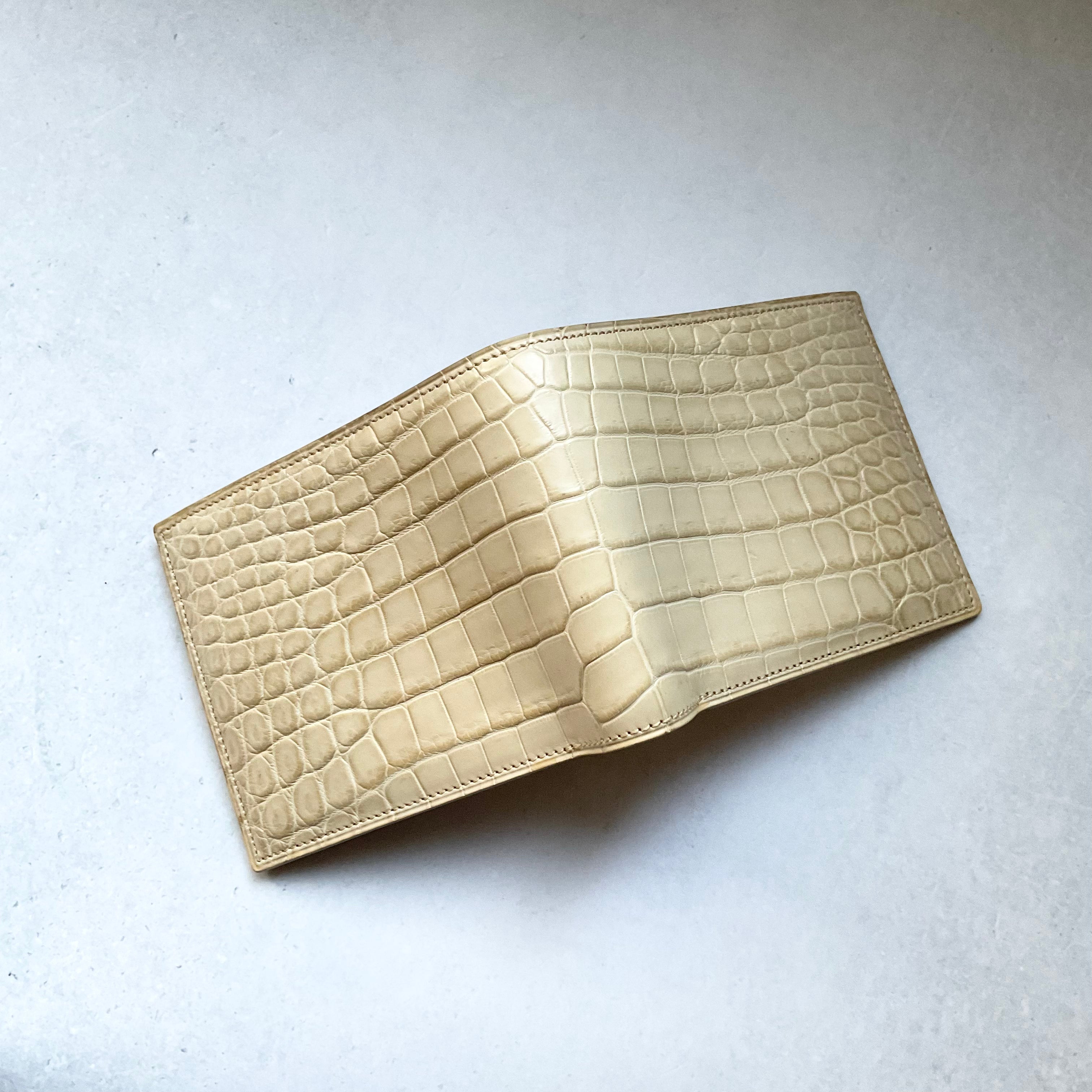 一点モノ コレクション<br>リアル マットスモールクロコ<br>小銭入れ付札入れ