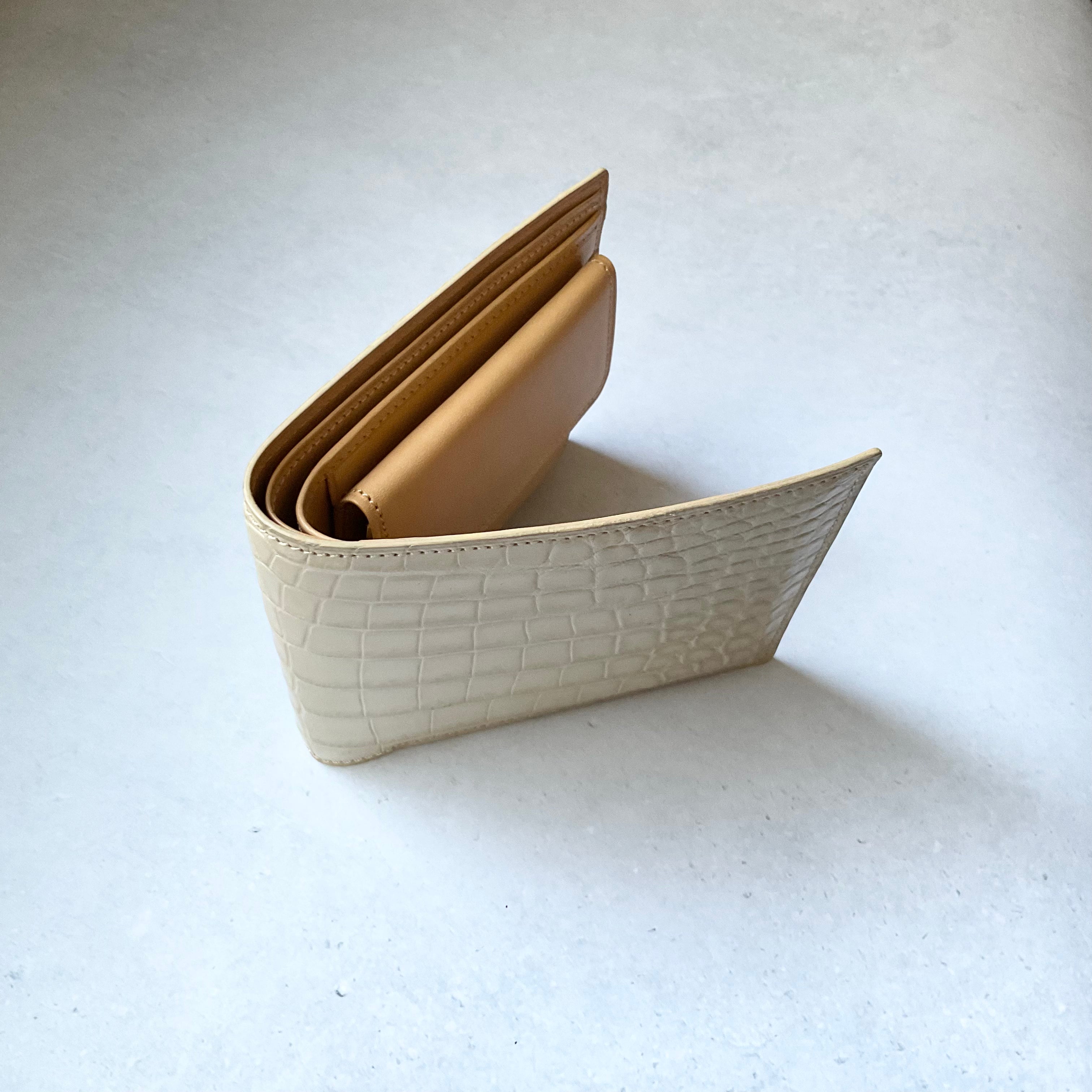 一点モノ コレクション<br>リアル マットスモールクロコ<br>小銭入れ付札入れ