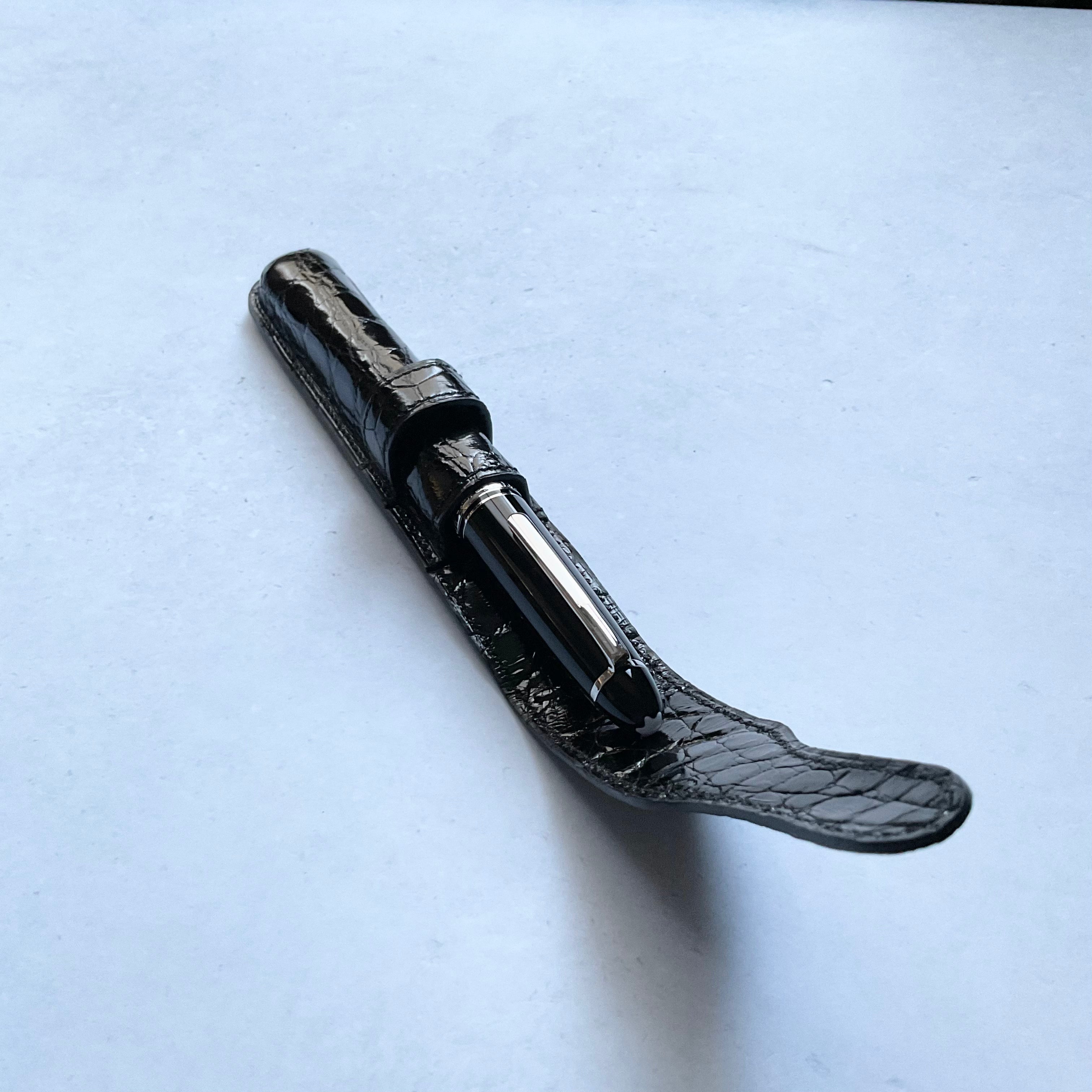 一点モノ コレクション<br>リアル スモールクロコ オール<br>ペンシース 1本差し 肉盛り