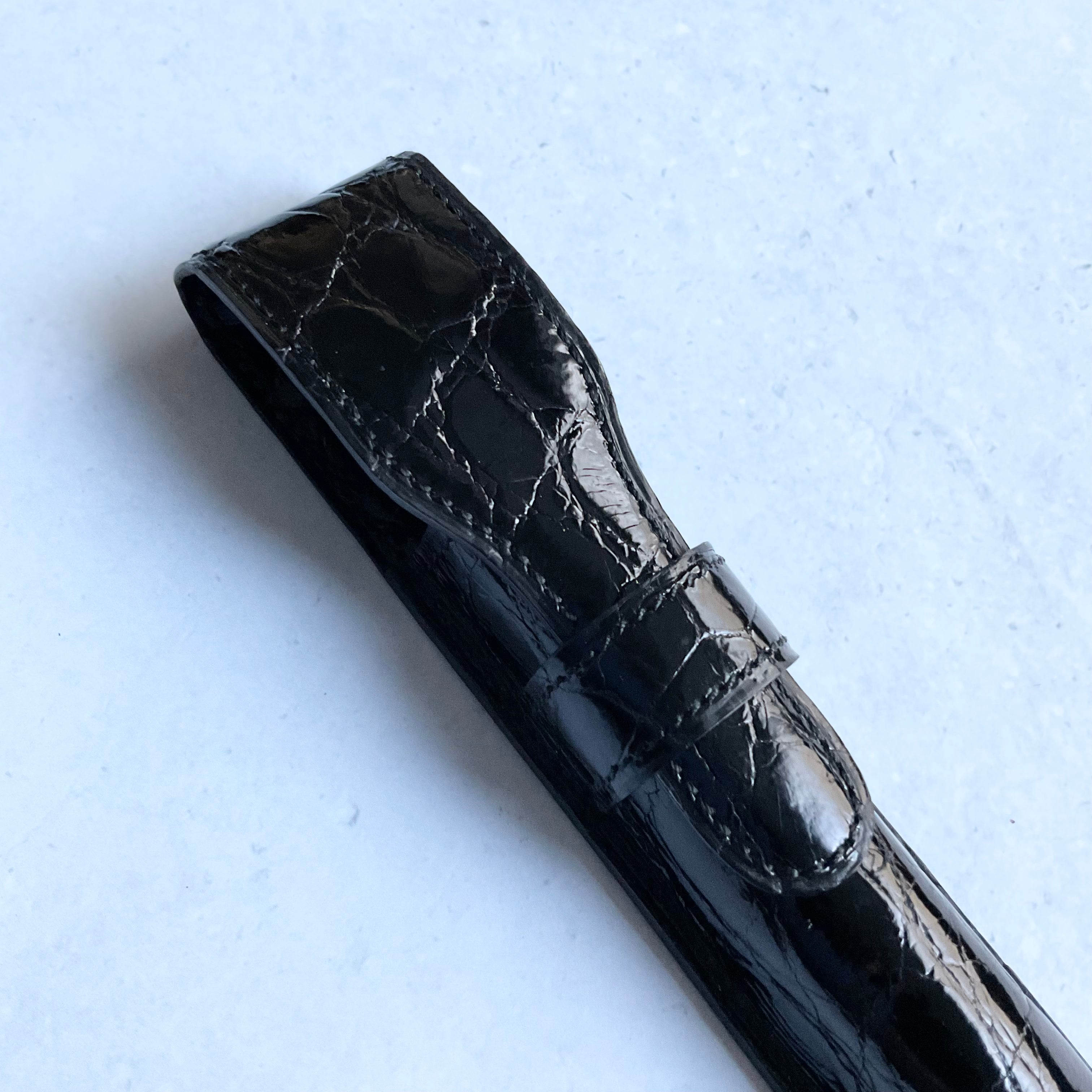 一点モノ コレクション<br>リアル スモールクロコ オール<br>ペンシース 1本差し 肉盛り