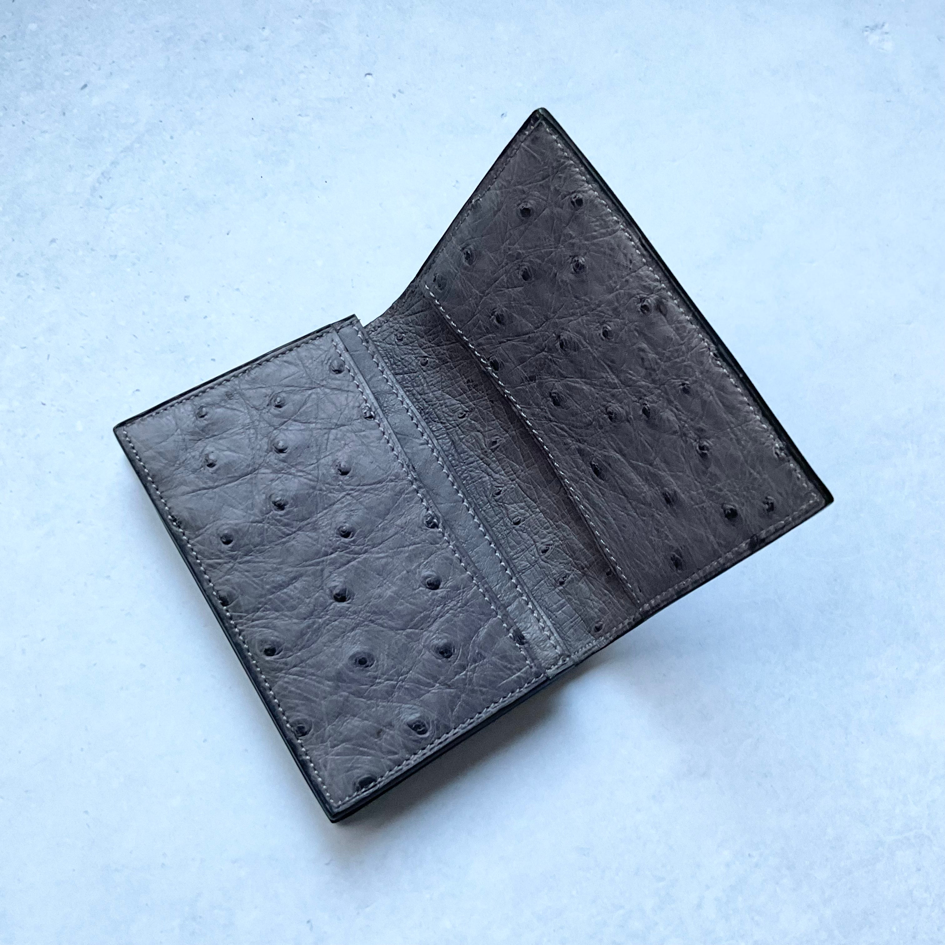 一点モノ コレクション<br>オーストリッチ オール<br>名刺入れ 通しマチ