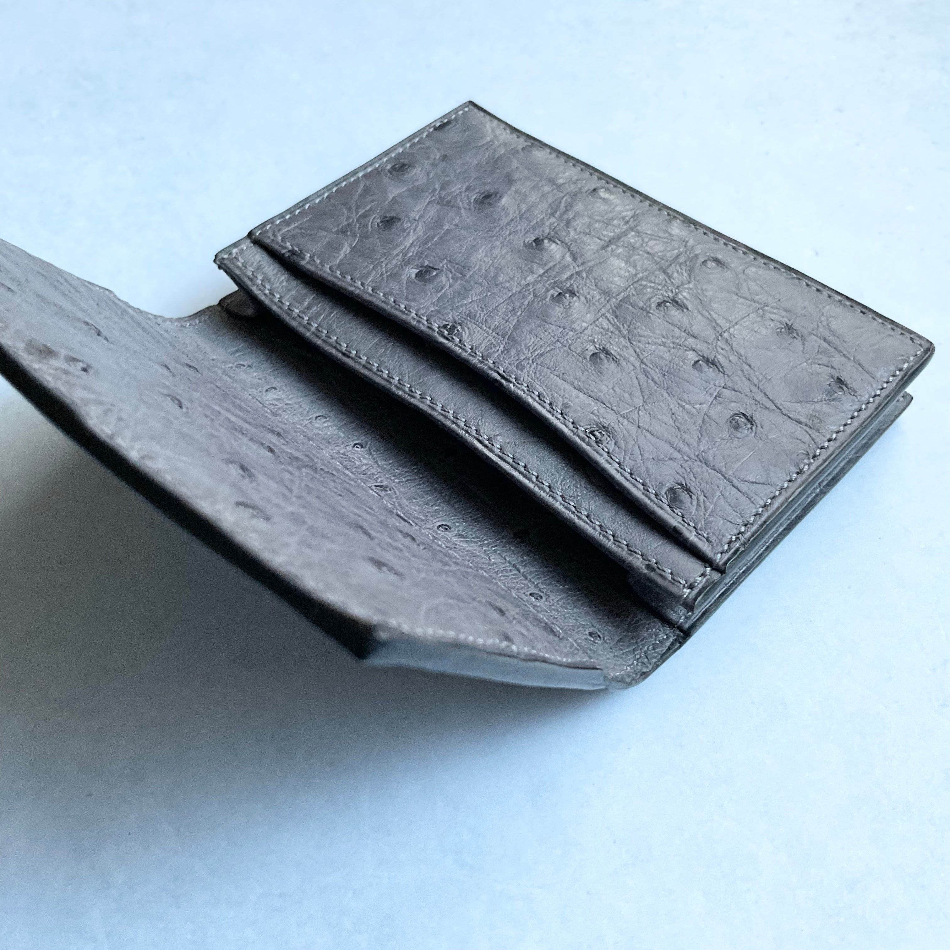 一点モノ コレクション<br>オーストリッチ オール<br>名刺入れ 通しマチ