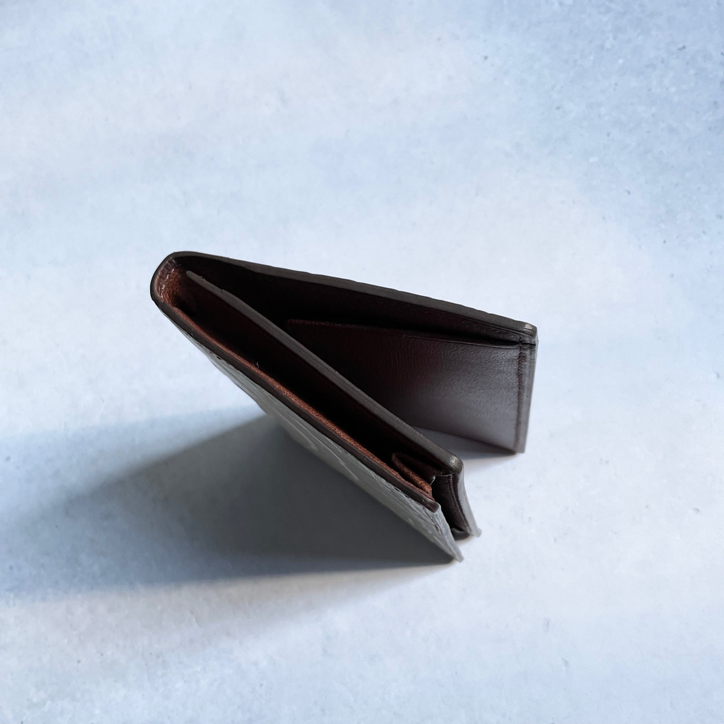 一点モノ コレクション<br>リアル マットスモールクロコ<br>名刺入れ 通しマチ