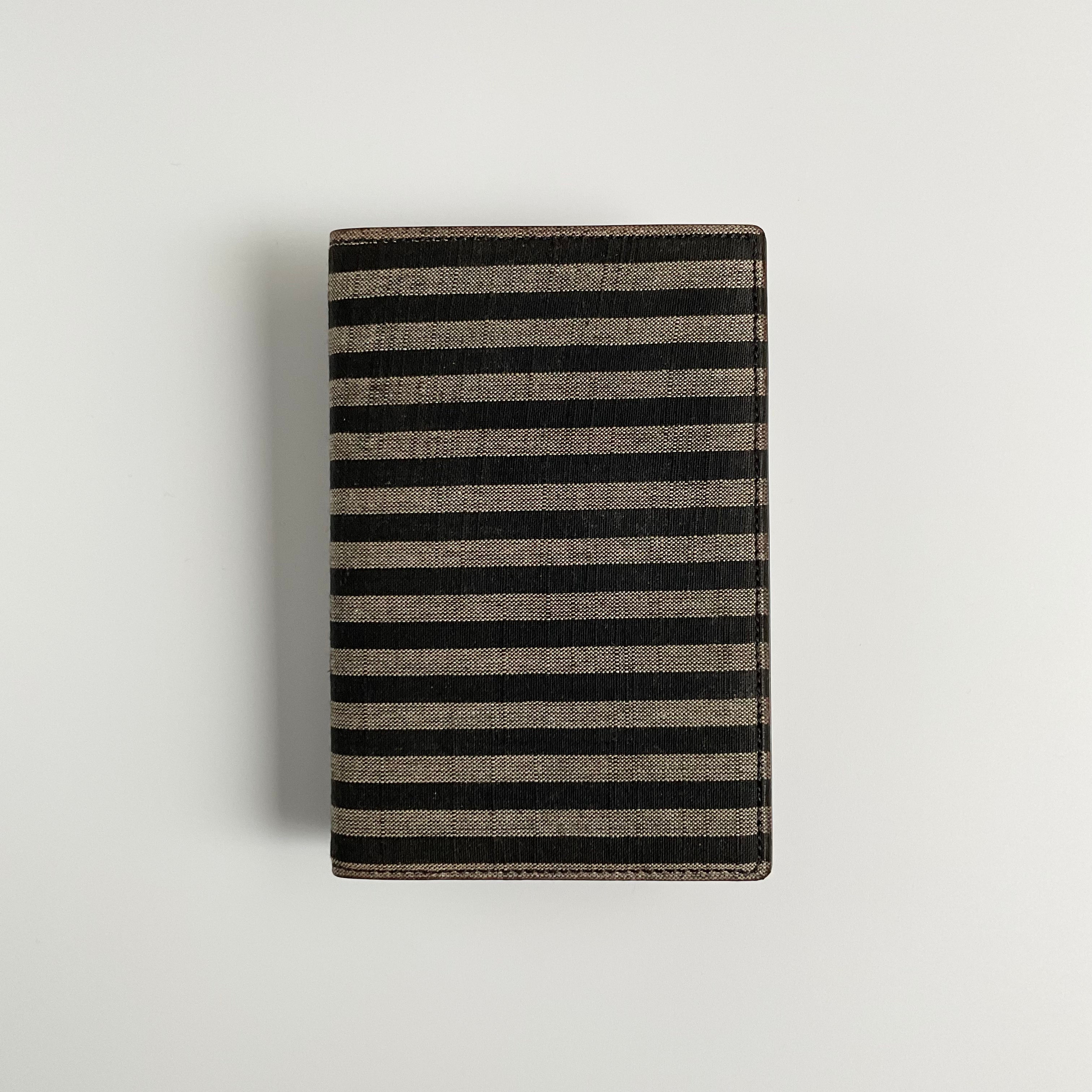 一点モノ コレクション<br>郡山紬 ストライプ<br>ミニ6 11mm ノート