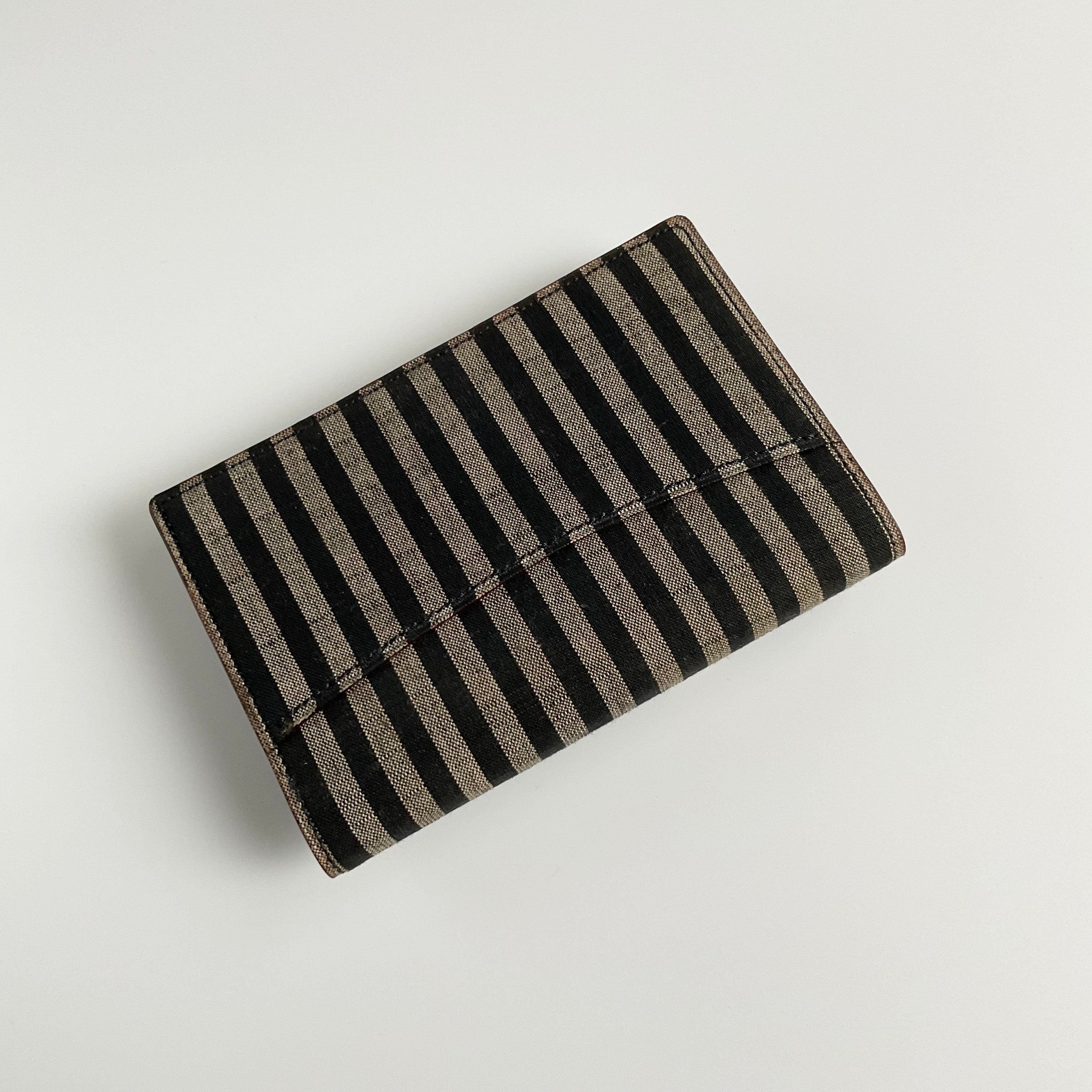 一点モノ コレクション<br>郡山紬 ストライプ<br>ミニ6 11mm ノート