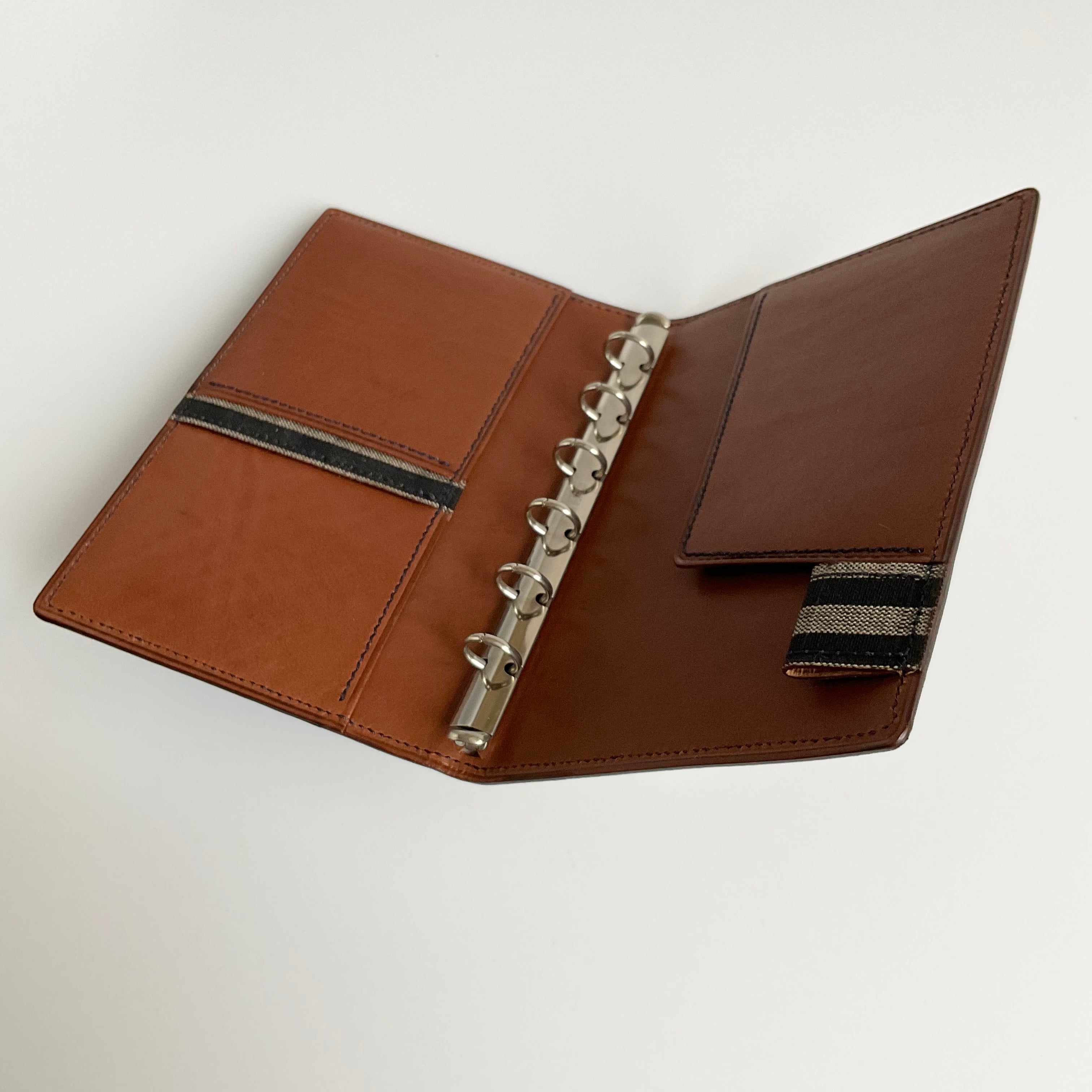 一点モノ コレクション<br>郡山紬 ストライプ<br>ミニ6 11mm ノート