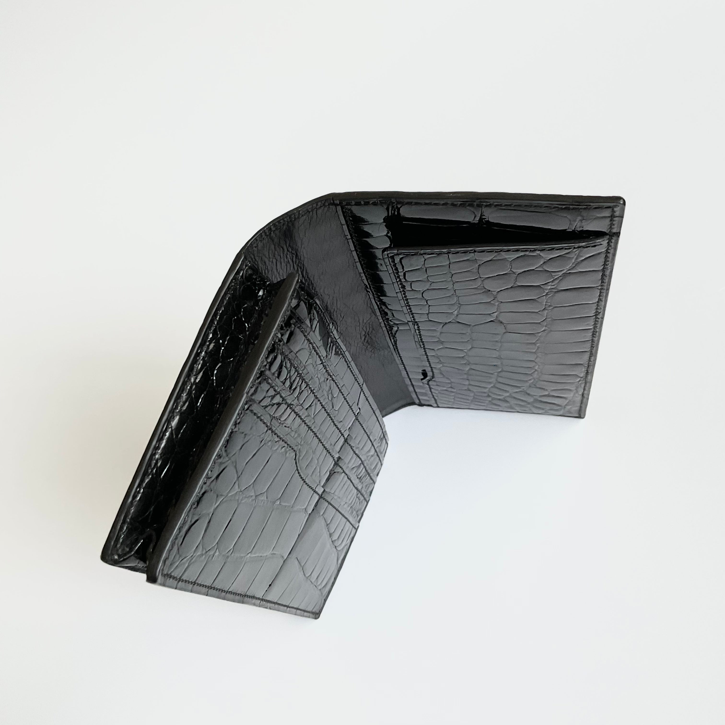 一点モノ コレクション<br>リアル スモールクロコ オール<br>小銭入れ付き長財布