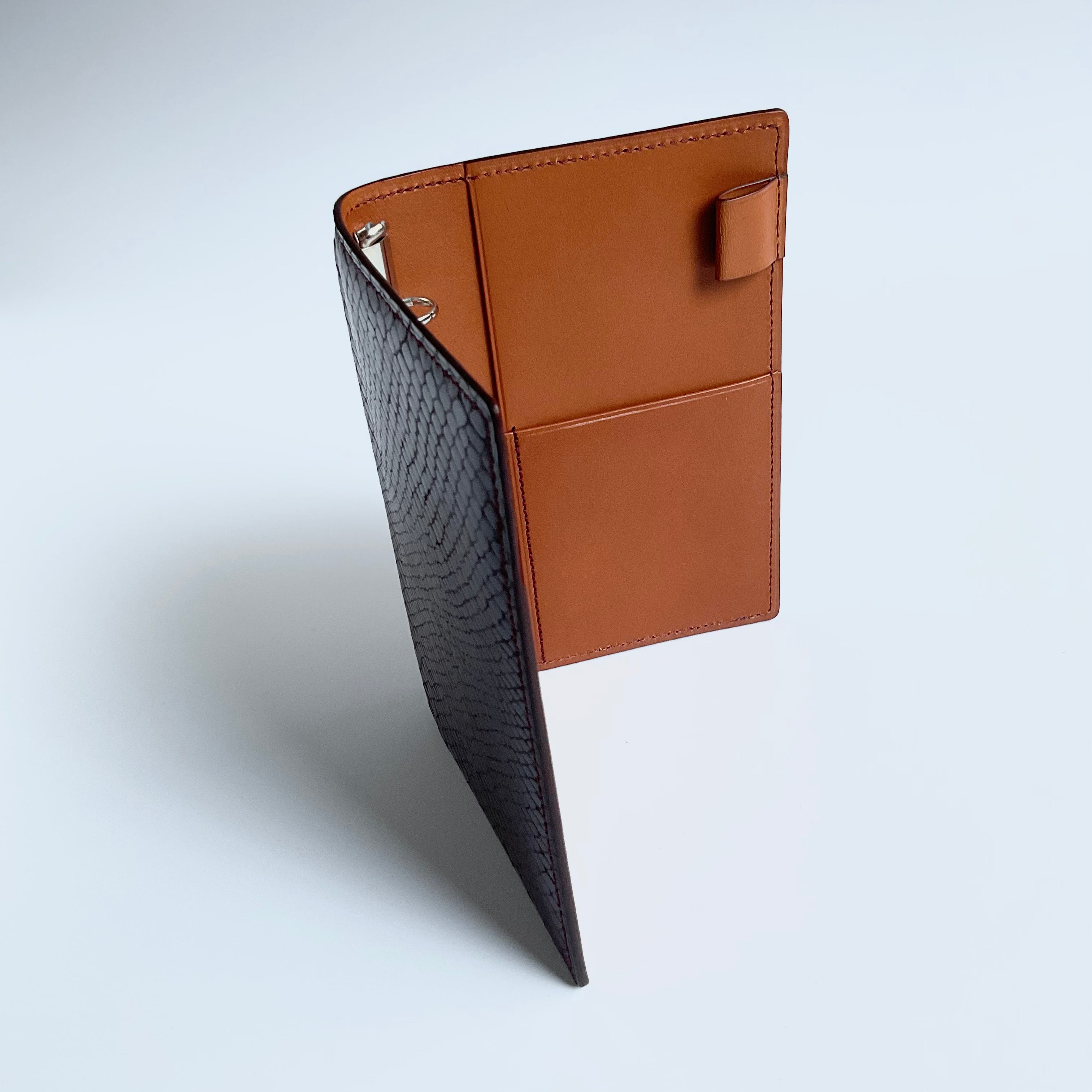 一点モノ コレクション<br>アンティーク パイソン エンボス<br>ミニ6 11mm ノート