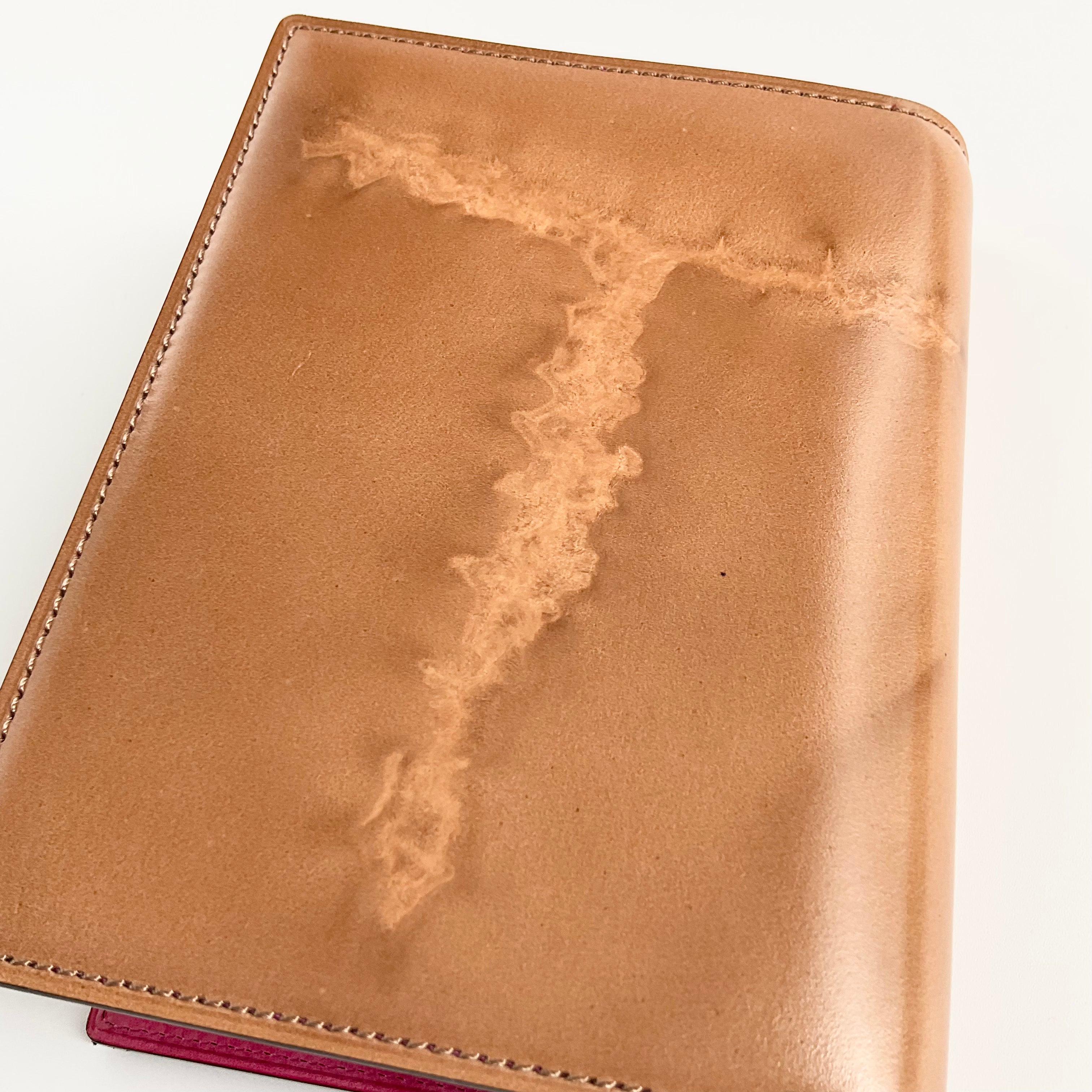 一点モノ コレクション<br>crazy pattern cordovan <br>ミニ6 16mm ノート<br>ローズゴールドリング