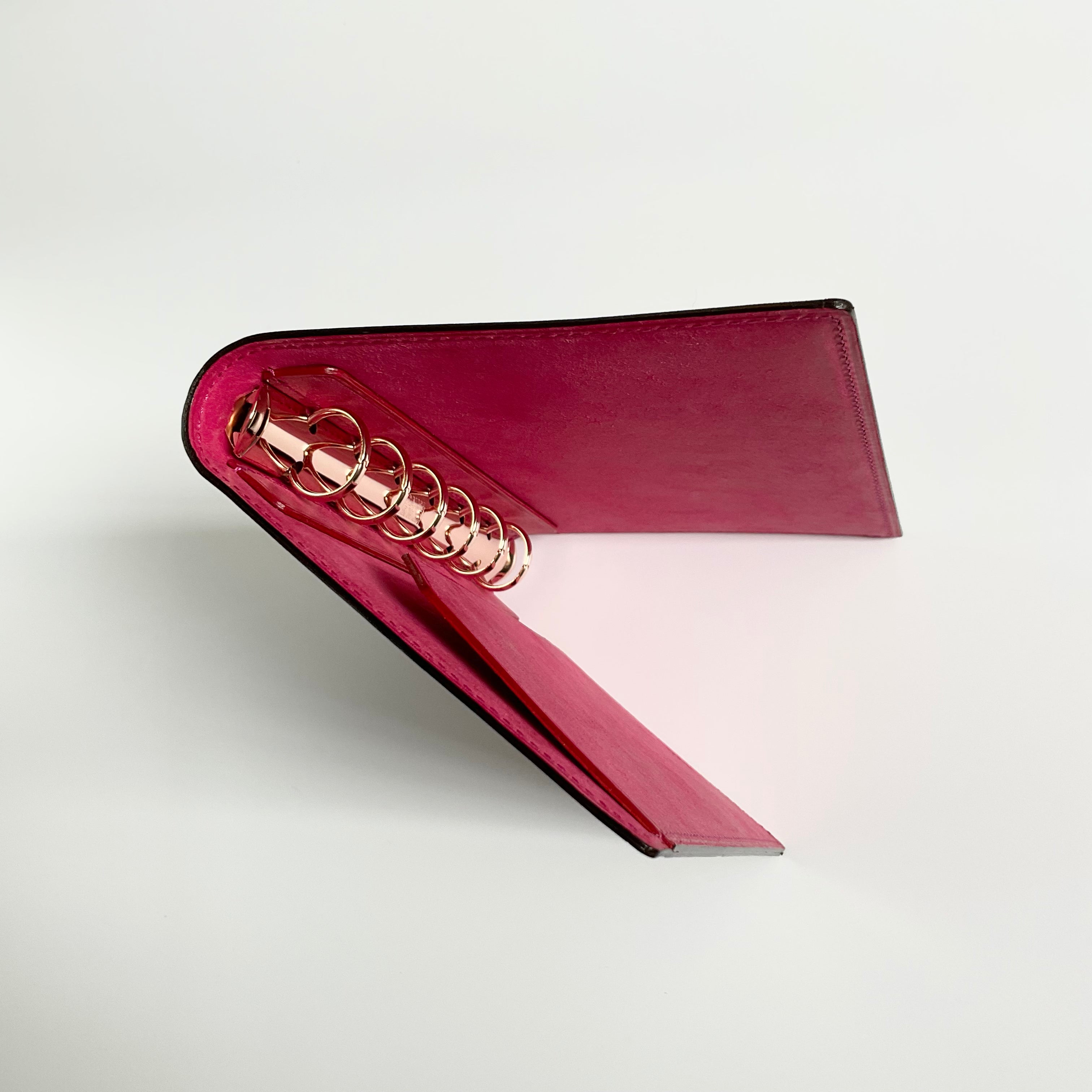 一点モノ コレクション<br>crazy pattern cordovan <br>ミニ6 16mm ノート<br>ローズゴールドリング