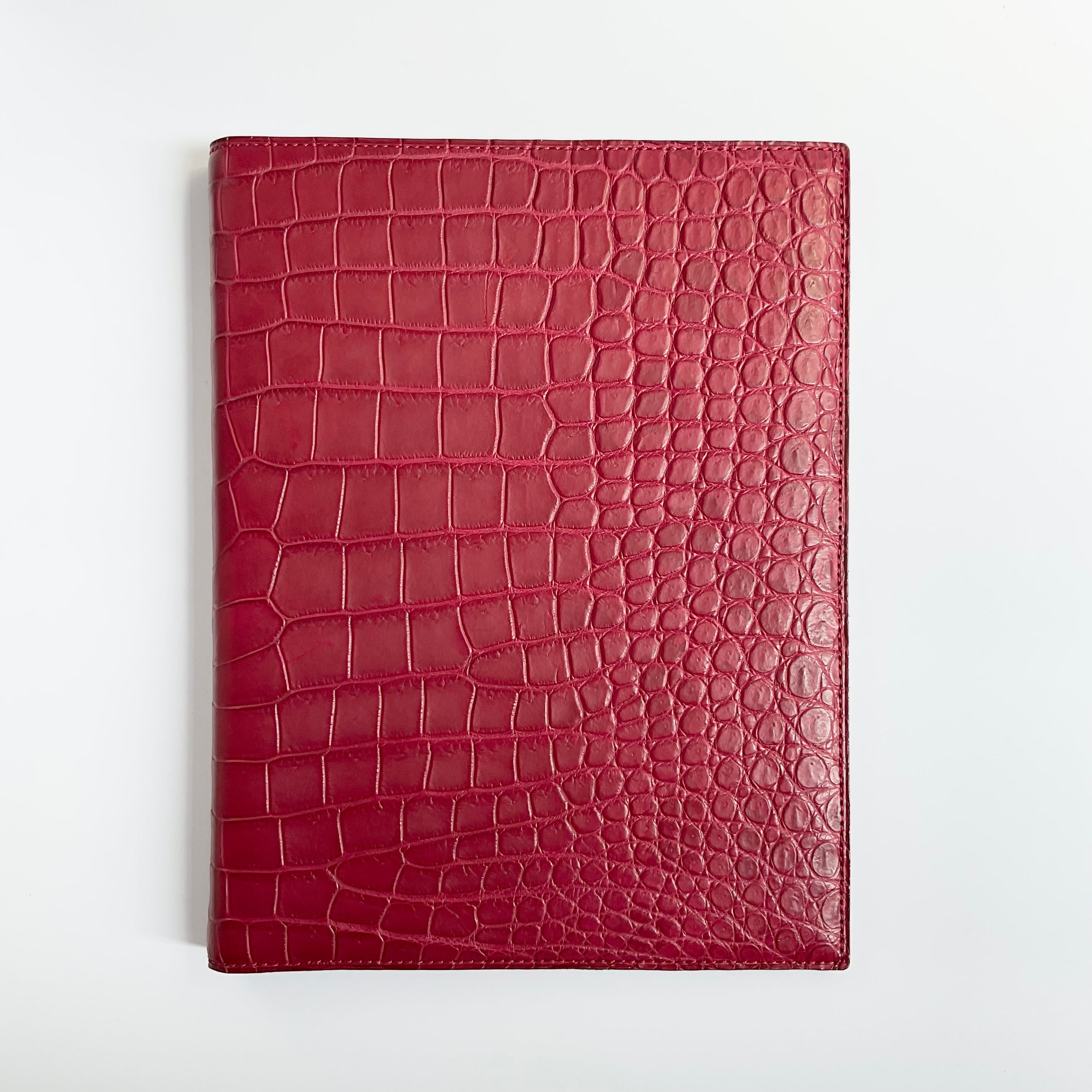 スモールクロコ ポロサス<br>A5 16mm ノート<br>クラシックレッド<No.1>
