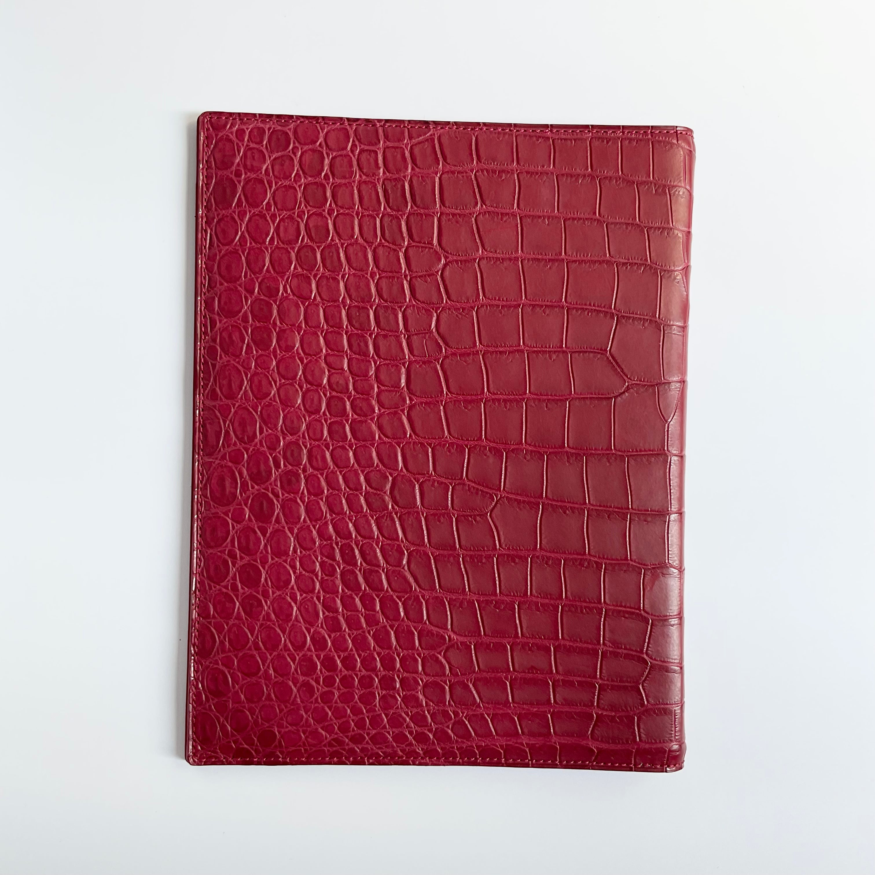 スモールクロコ ポロサス<br>A5 16mm ノート<br>クラシックレッド<No.1>