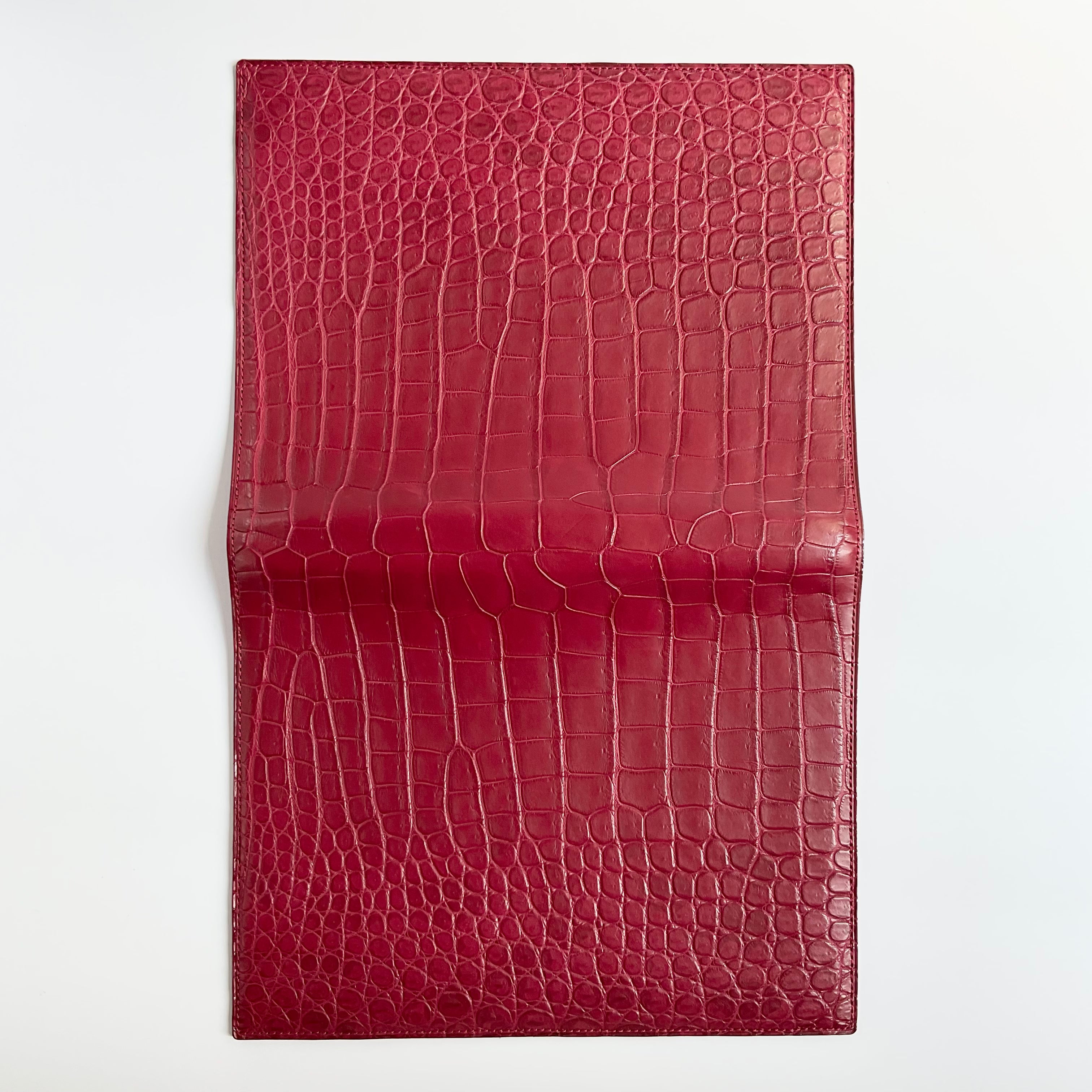 スモールクロコ ポロサス<br>A5 16mm ノート<br>クラシックレッド<No.1>