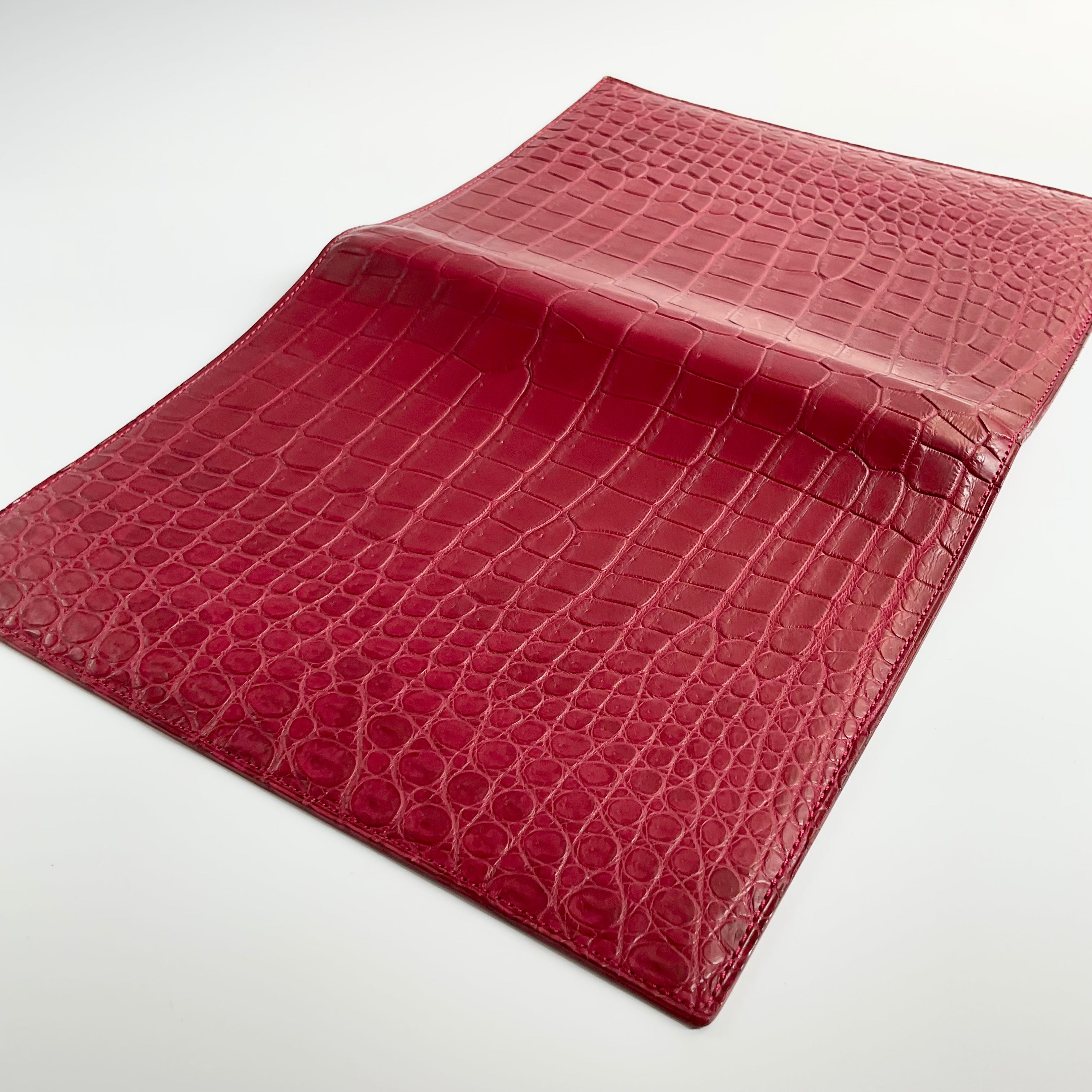 スモールクロコ ポロサス<br>A5 16mm ノート<br>クラシックレッド<No.1>