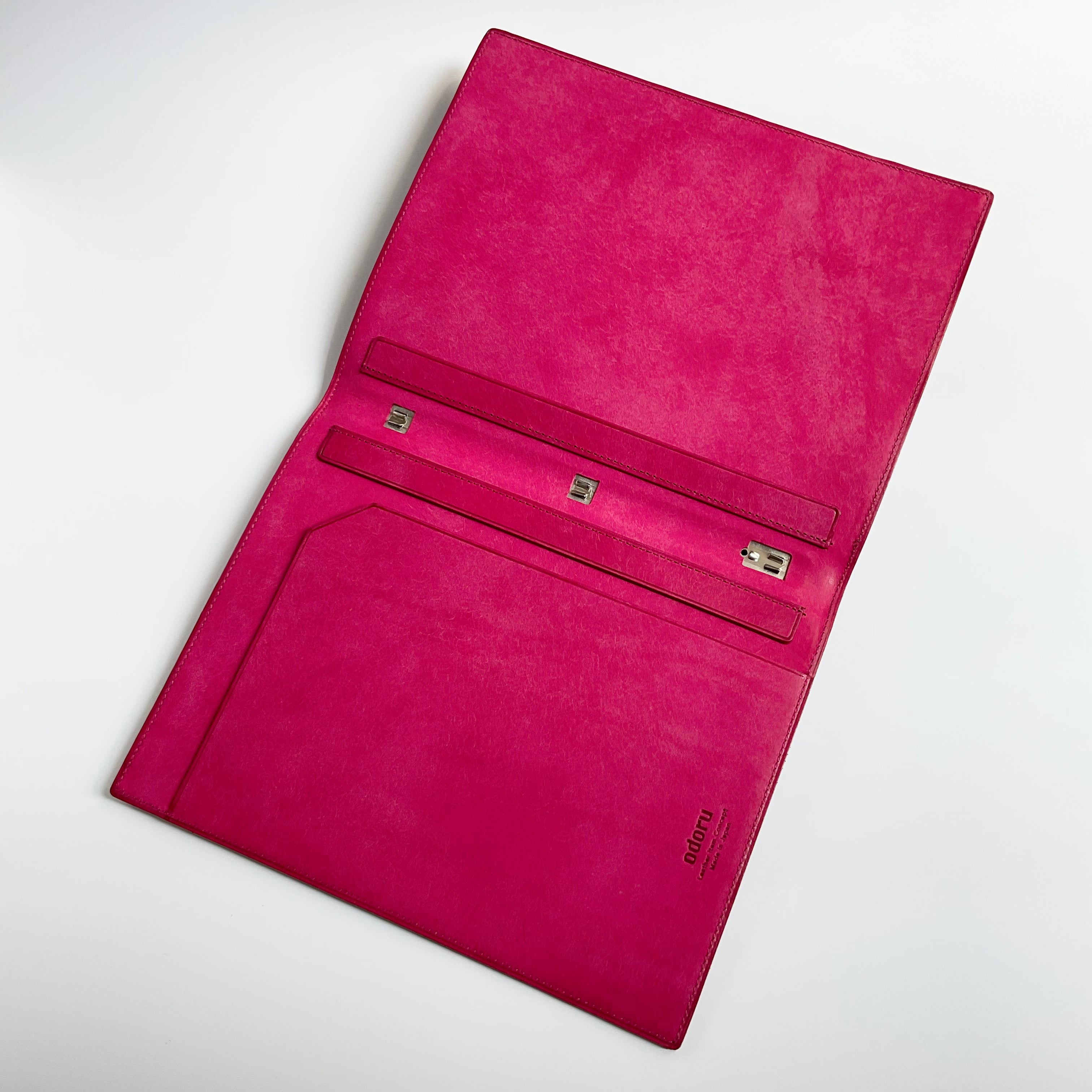 スモールクロコ ポロサス<br>A5 16mm ノート<br>クラシックレッド<No.1>