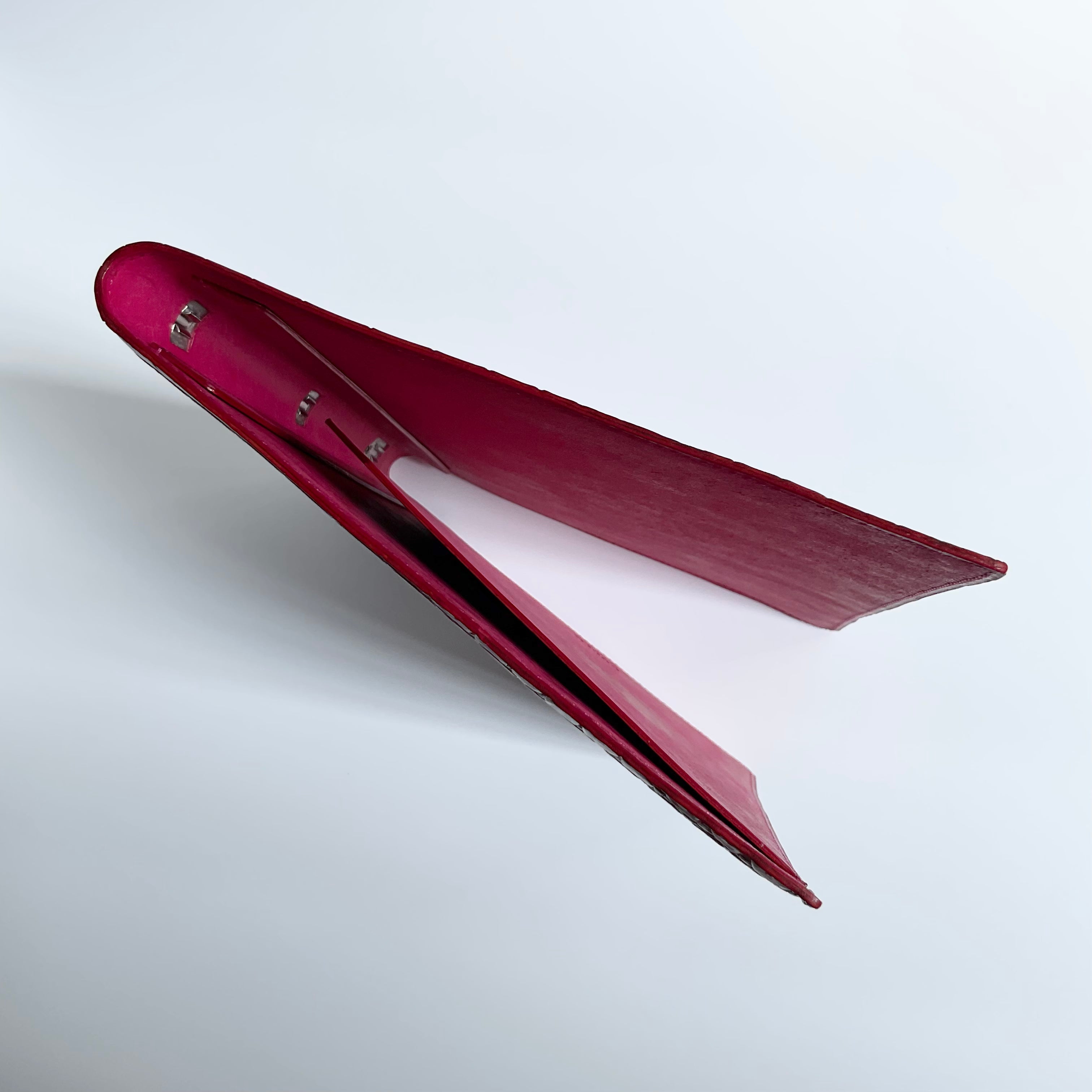 スモールクロコ ポロサス<br>A5 16mm ノート<br>クラシックレッド<No.1>