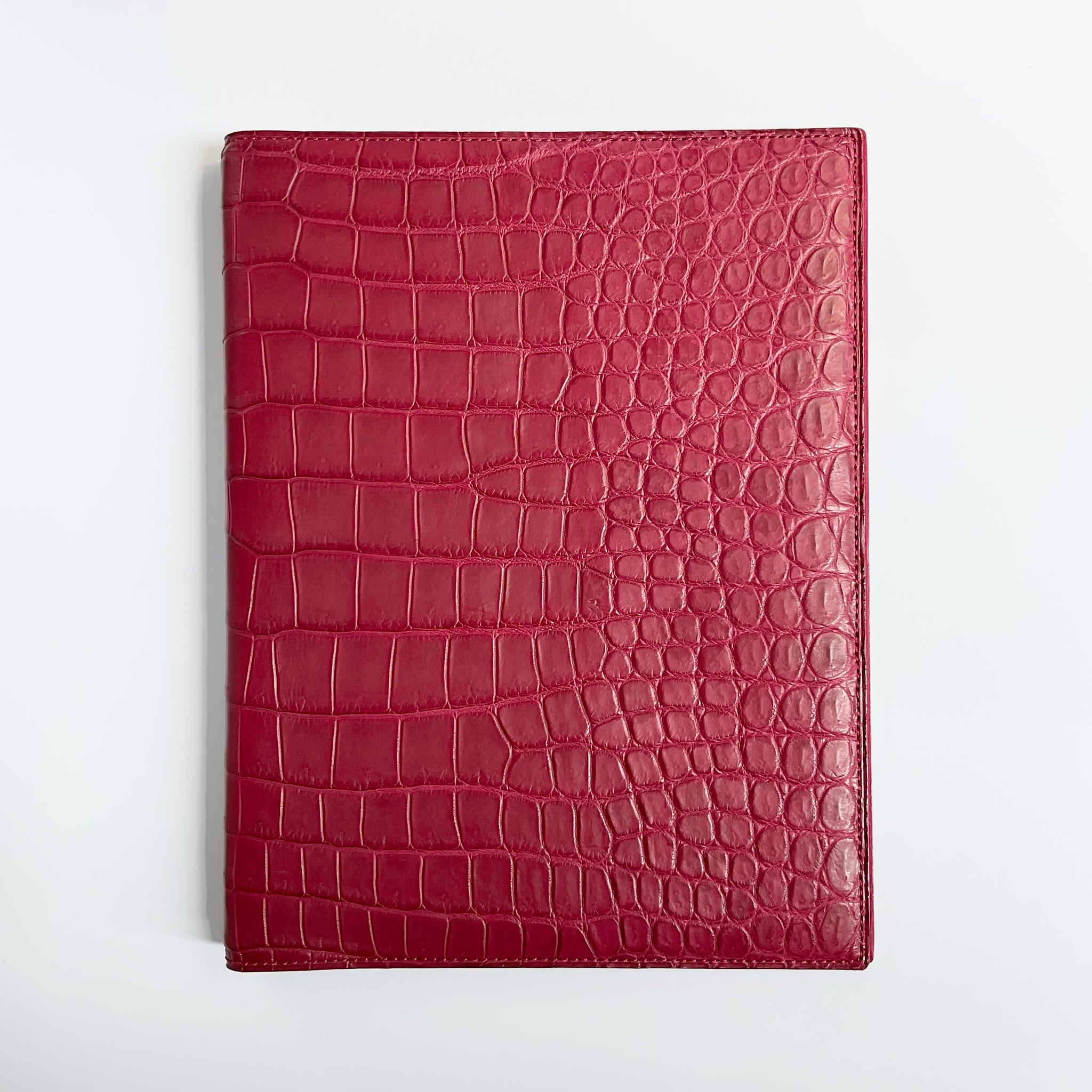 スモールクロコ ポロサスA5 16mm ノートクラシックレッド＜No.2＞