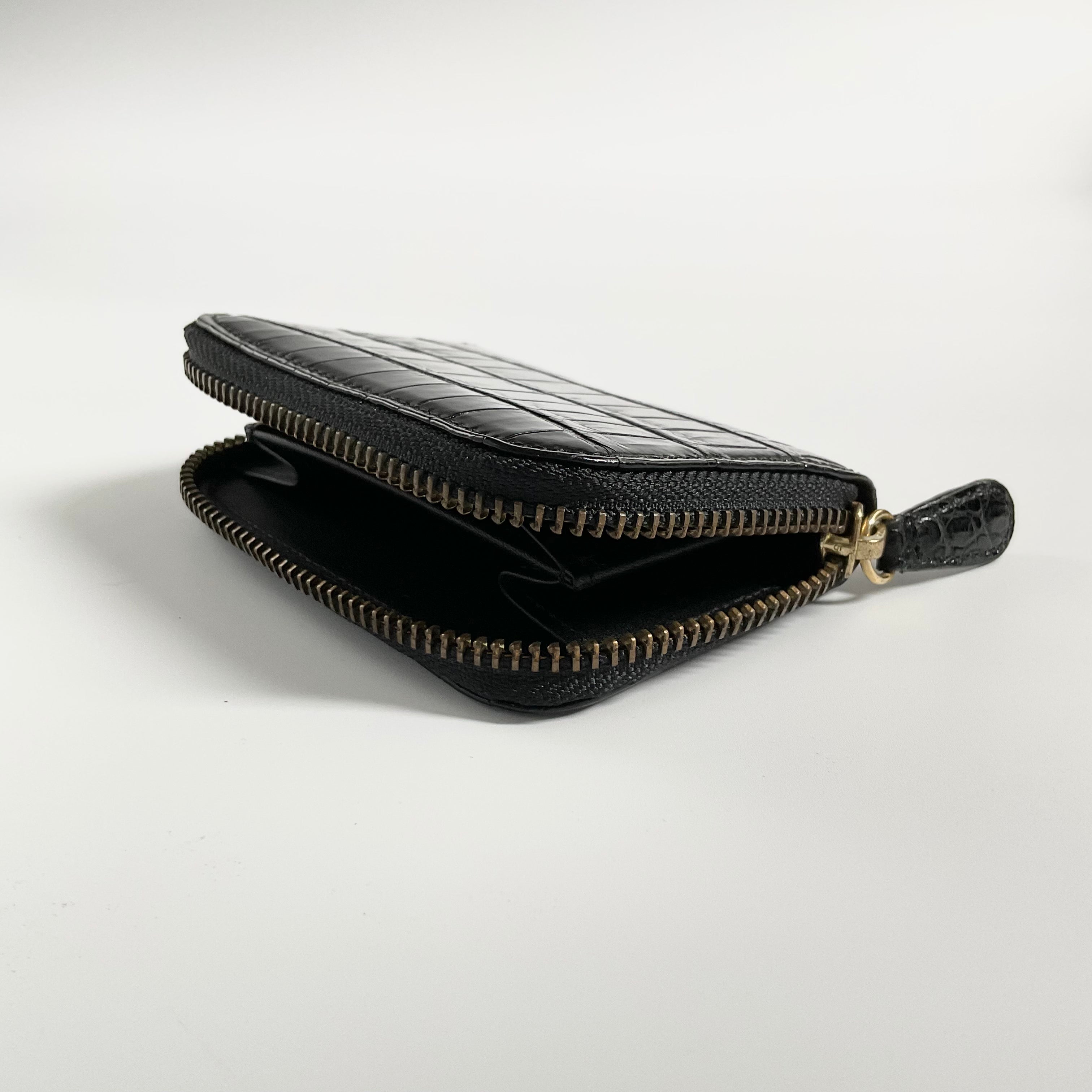 一点モノ コレクション<br>リアル スモールクロコ<br>ラウンドファスナー<br>ワイド コインケース