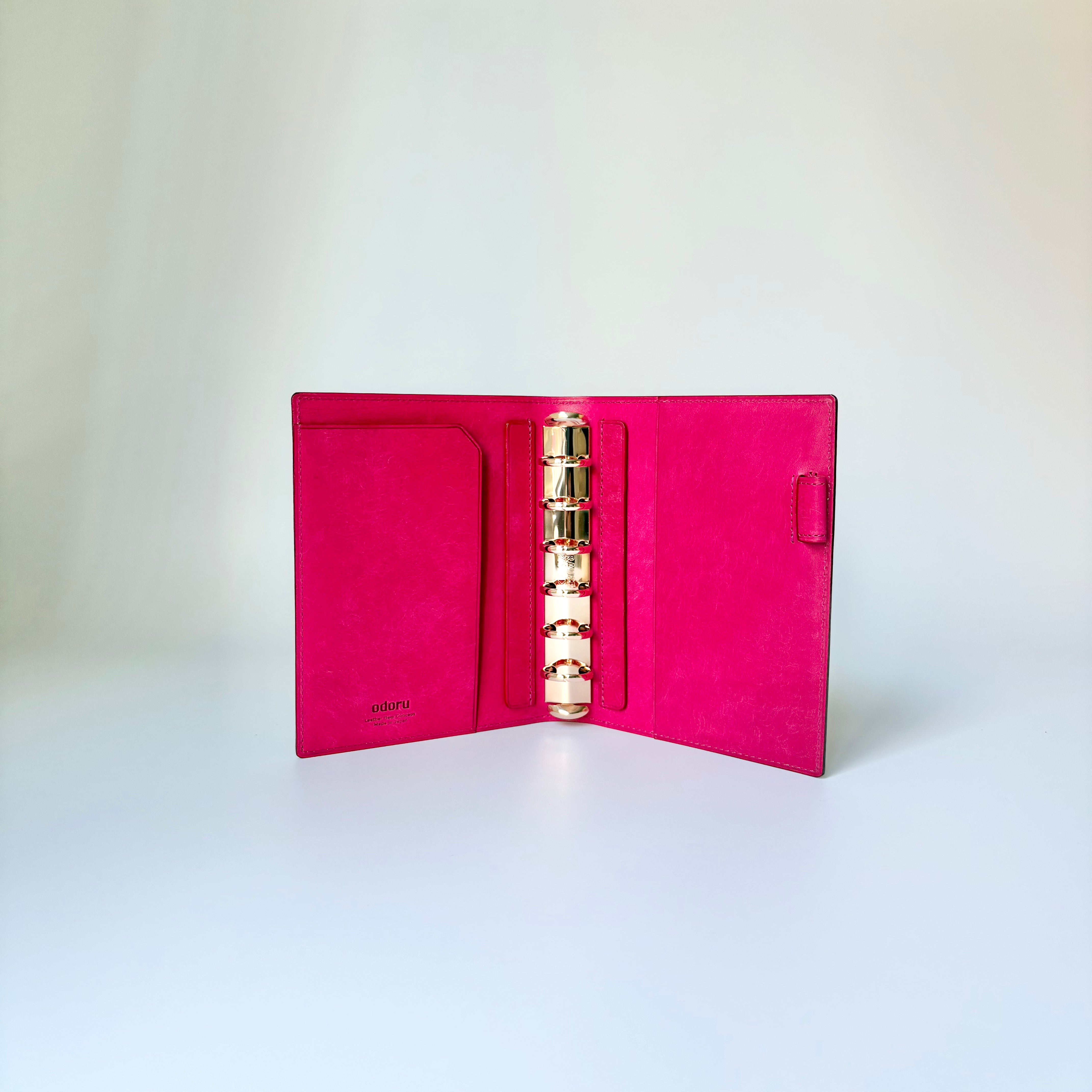 LOAPAD コードバン<br>ミニ６ 20mm ノート<br>可動式ペンホルダー<br>ローズゴールドリング