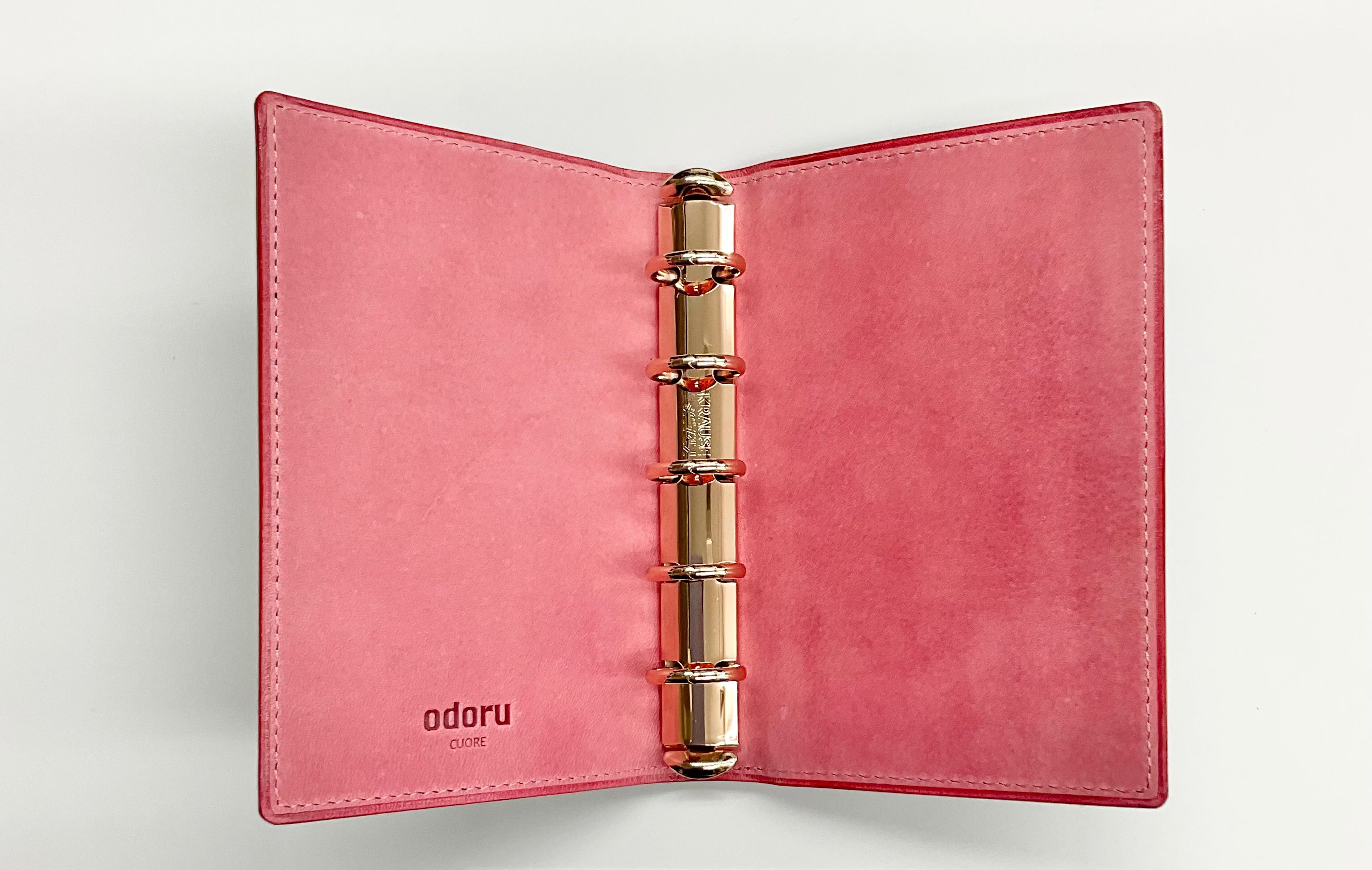 CUORE<br>LOAPAD コードバン<br>×アマゾニア<br>ミニ５ 16mm ノート<br>ローズゴールドリング<br>限定生産商品＜No.9＞